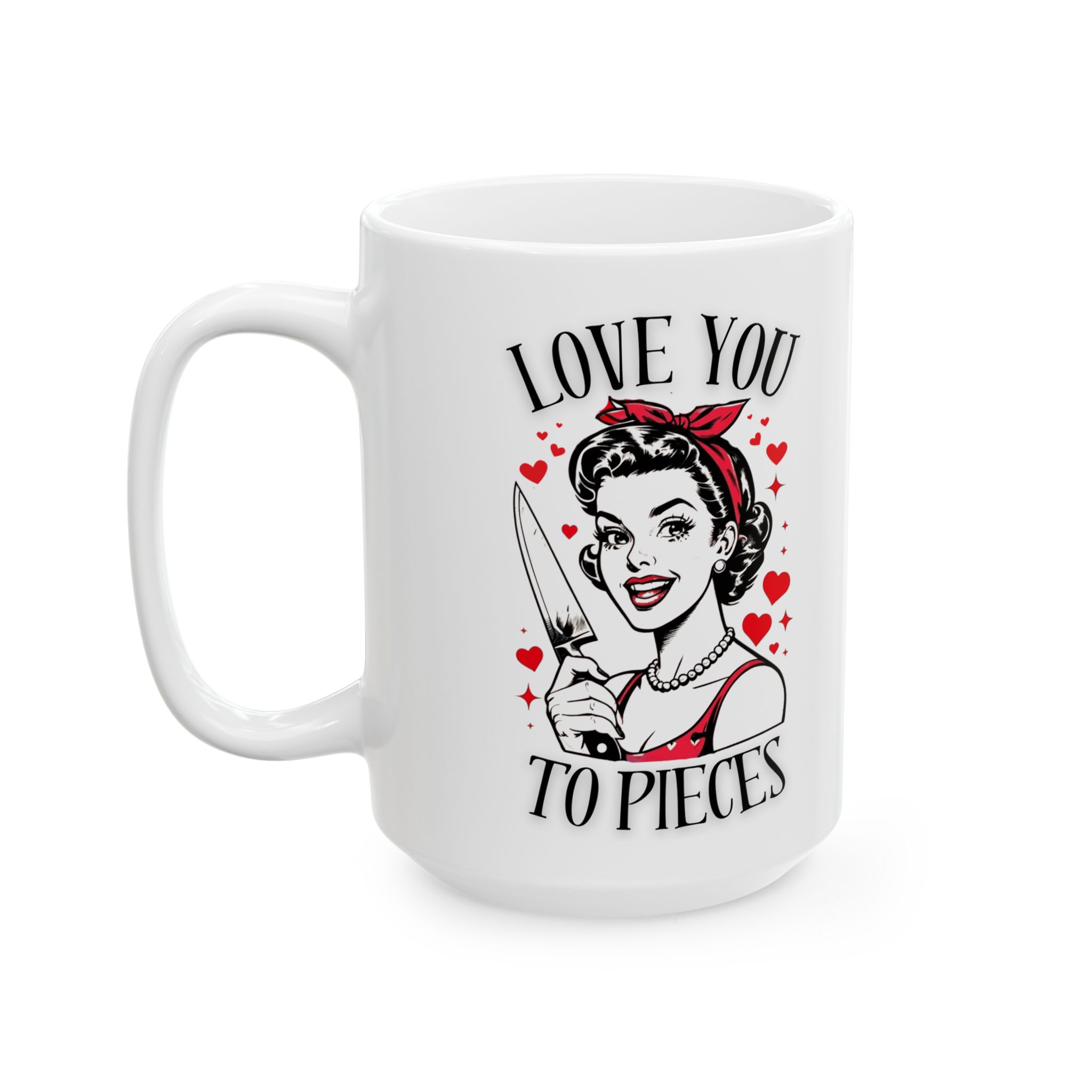 "Love You to Pieces" Ceramic Mug, (11oz, 15oz) Valentine's Day Gift for Him | Coffee Lover Gift - Image 5