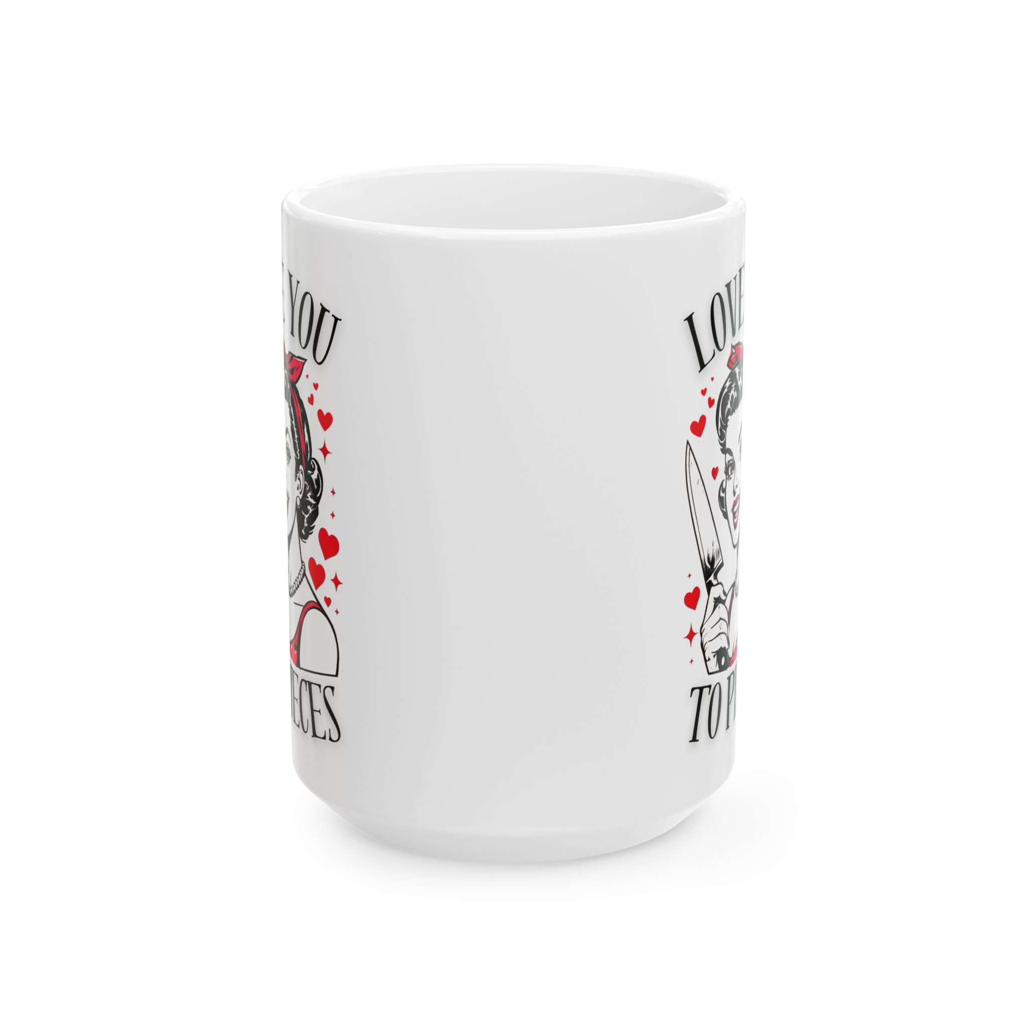 "Love You to Pieces" Ceramic Mug, (11oz, 15oz) Valentine's Day Gift for Him | Coffee Lover Gift - Image 3