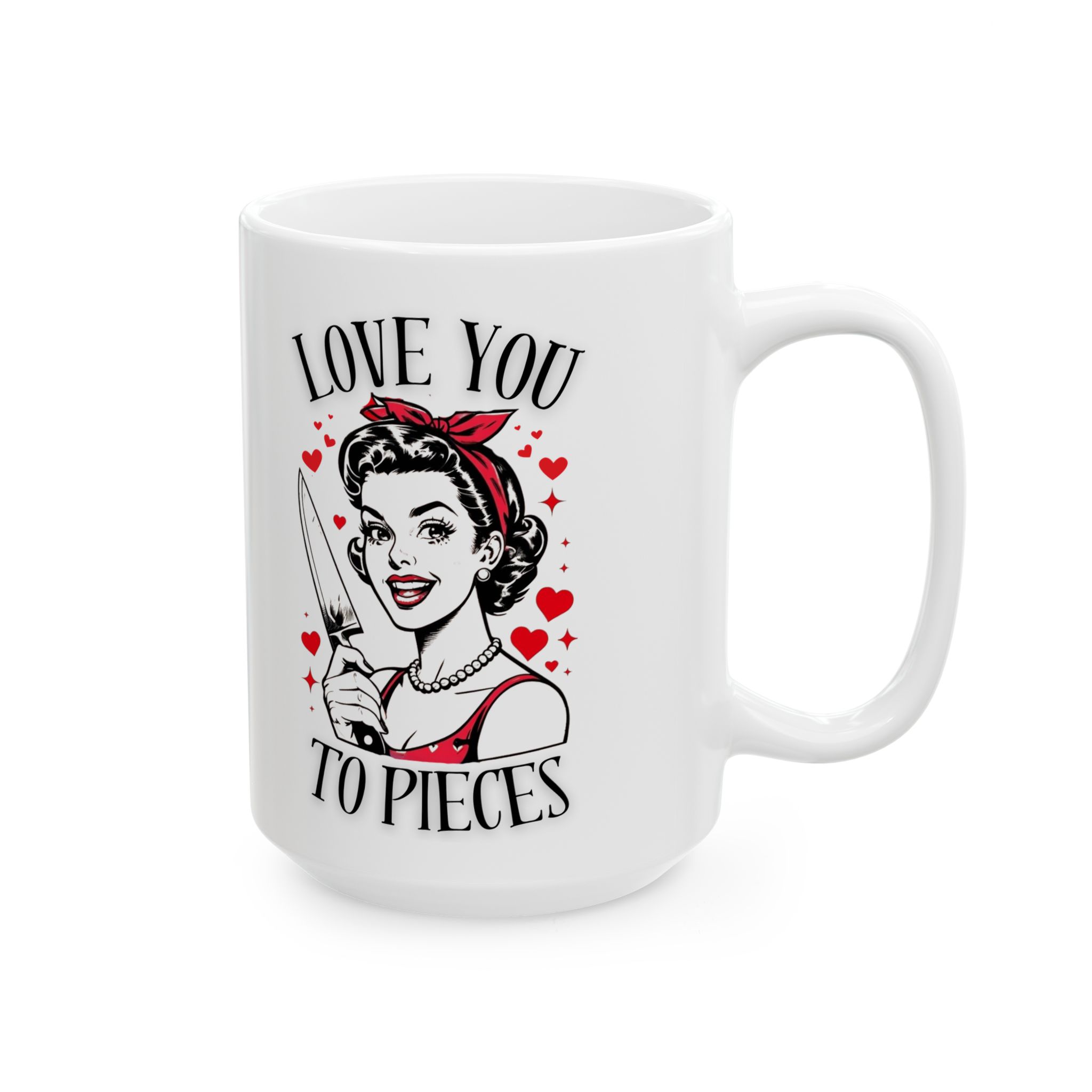 "Love You to Pieces" Ceramic Mug, (11oz, 15oz) Valentine's Day Gift for Him | Coffee Lover Gift - Image 6