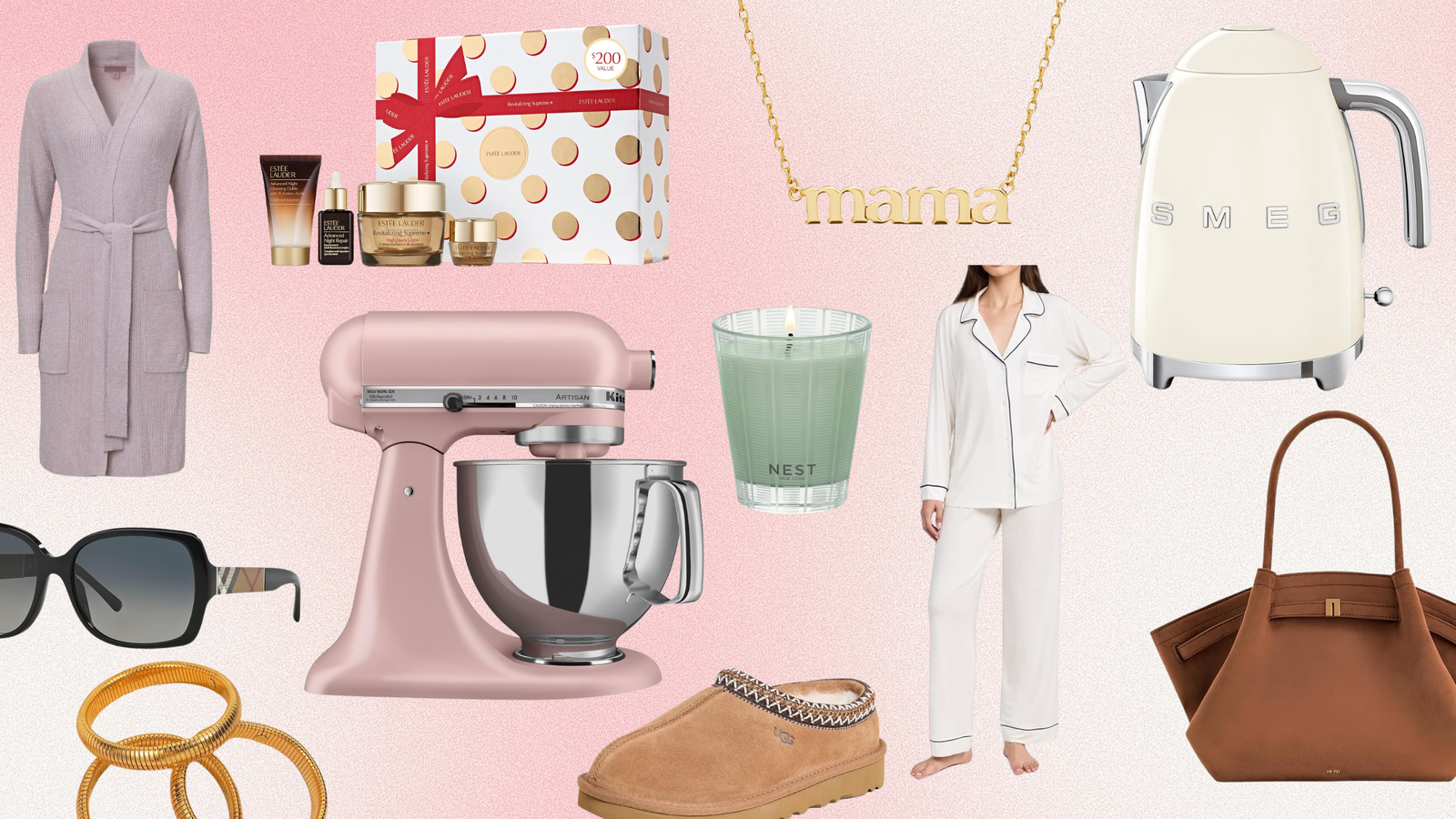collage of mothers day gift items