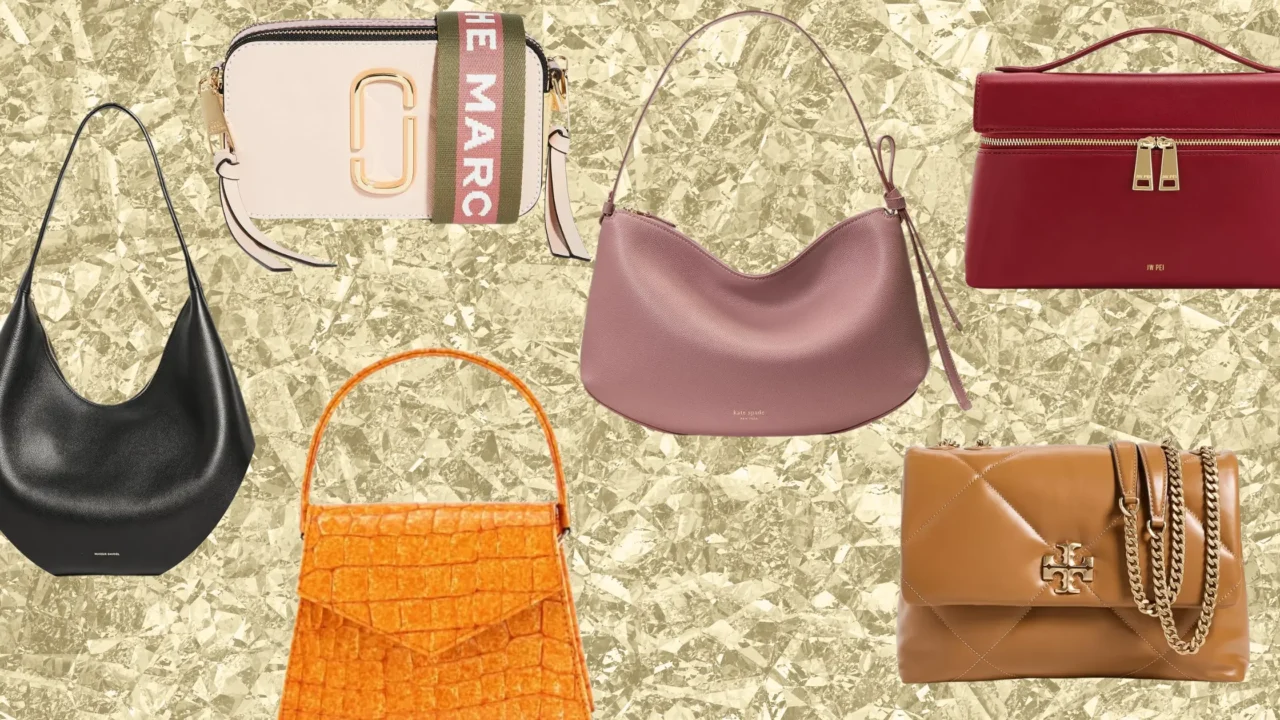 collage of luxury handbags such as Marc Jacobs, Kate Spade, Tory Burch, and Michael Kors
