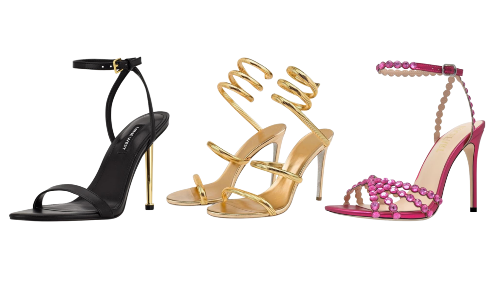 collage of going out heels