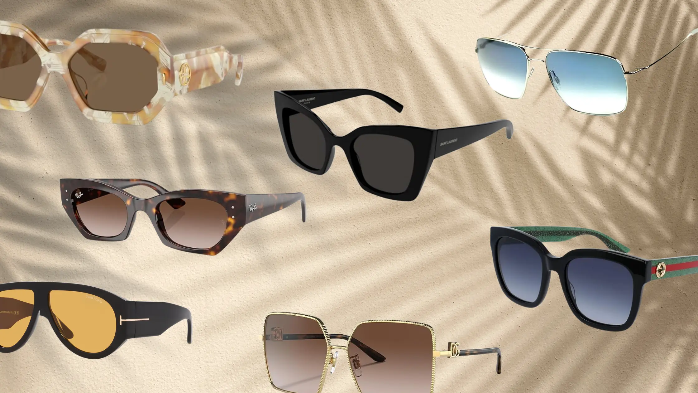 collage of affordable designer sunglasses