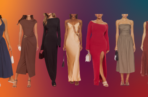 Collage of Casual Fall Wedding Guest Dresses