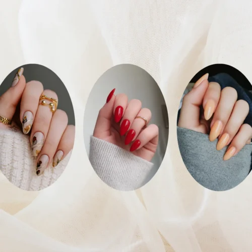 collage of women's nails for Fall