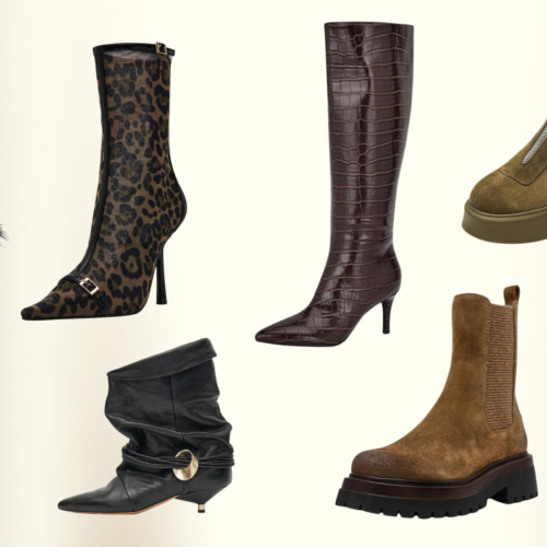 collage of fall boots such as combat boots, slouchy boots, and fur trimmed boots