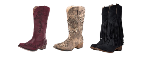 collage of cowboy boots from Roper