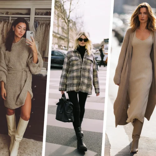 collage of fall dressing inspo