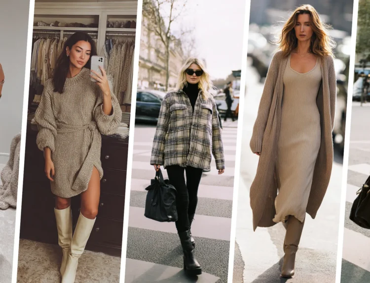 collage of fall dressing inspo